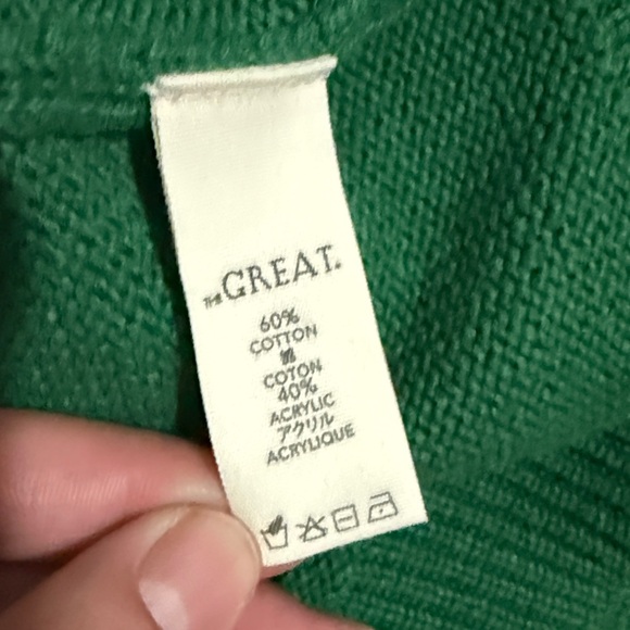 THE GREAT.
The Scallop Two-Tone Embroidered Cotton-
Blend Cardigan - Picture 11 of 13